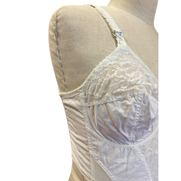 Vintage Lingerie Union Made Fantasia Original Lilyette White Lace Bustier Corset - Picture 6 of 12